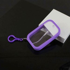 Flacon vide de luxe en plastique personnalisé, format carte de crédit, rechargeable, avec pompe pulvérisatrice et porte-clés, pour alcool, soins de la peau et crème, écran multicolore - Product Image 5