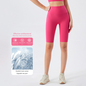 D42453 Sommer Damen Fünf-Punkt-Haifisch hose Hohe Taille Bauch schließende Shorts Elastischer Verschluss Erhältlich in großen Größen - Product Image 3
