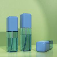 Bouteilles d'emballage cosmétique carrées en PET personnalisées avec logo, 80 ml, 100 ml, 120 ml, rechargeables, vaporisateur fin pour le visage, atomiseur continu