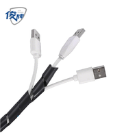 Funda Protectora de Cables Eléctricos en Espiral de PE de 10 mm con Diámetro Interior de 4 mm