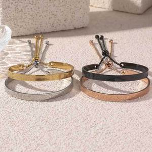 Vente en gros de 6mm <span class=keywords><strong>Bracelet</strong></span> religieux <span class=keywords><strong>Bracelet</strong></span> en acier inoxydable plaqué or 18 carats <span class=keywords><strong>Bracelet</strong></span> arabe <span class=keywords><strong>Bracelet</strong></span> islamique - Product Image 6