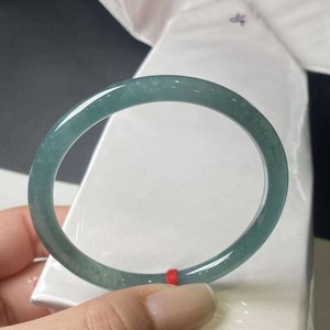 Jadeíta Natural <span class=keywords><strong>Myanmar</strong></span> Jade pulsera tipo A mano de obra exquisita agua azul Jingdang Jade pulsera al por mayor con certificado - Product Image 4