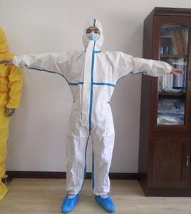 Costume <span class=keywords><strong>de</strong></span> protection jetable en vrac avec images <span class=keywords><strong>de</strong></span> combinaison <span class=keywords><strong>de</strong></span> protection - Product Image 1