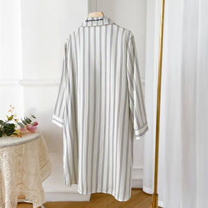 Nighty design da donna <span class=keywords><strong>camicia</strong></span> da <span class=keywords><strong>notte</strong></span> in seta <span class=keywords><strong>Sexy</strong></span> <span class=keywords><strong>camicia</strong></span> da <span class=keywords><strong>notte</strong></span> a maniche corte in raso camicie da <span class=keywords><strong>notte</strong></span> a righe estive taglie forti - Product Image 6