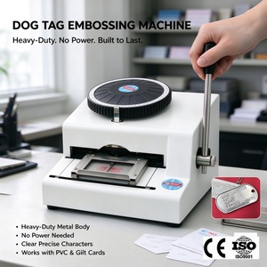Máquina Manual para Grabar Placas de Identificación para Perros, Fabricante de Máquinas de Grabado de Placas de Acero Inoxidable 52D, Máquina para Hacer Placas Metálicas para Perros - Product Image 1
