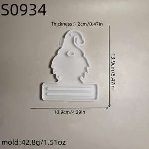 แม่พิมพ์ซิลิโคนจี้ยิปซั่มซีเมนต์ชั้นวางเงินม้วนคนแคระ M52710 - Product Image 5