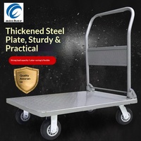 Chariot de transport pliable en acier, silencieux, pour entrepôt et déménagement