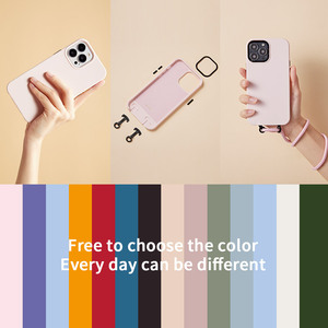 Universal Dienstprogramm Stil Silikonkette Seil Halskette Lanyard Crossbody Handyhülle für iPhone 14 - Product Image 4