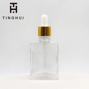 Envase Cosmético al por Mayor, Botella de Vidrio Esmerilado Negro Transparente con Tapa Cuentagotas Dorada de 100 ml, Botella Cuentagotas de Vidrio con Logotipo Personalizado - Product Image 5