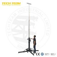 Torre de Soporte para Altavoces Line Array Profesional TECHTEAM MT-650, Torre Elevadora de 6.5m con Capacidad de Carga de 200kg, Portátil