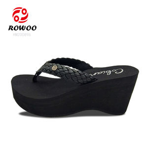 Tongs personnalisées sur le marché pour femmes, sandales à plateforme compensée pour dames, bon marché, vente en gros, vanne de styliste de plage eva, HM200896 - Product Image 5