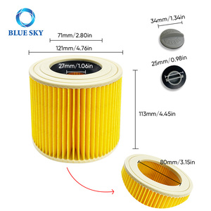 Filtro de Cartucho HEPA de Repuesto para Aspiradoras <span class=keywords><strong>Karcher</strong></span> WD2 <span class=keywords><strong>WD3</strong></span> <span class=keywords><strong>WD3</strong></span> 64145520 6.414-552.0 A2004 A2204 A2656 MV2 Húmedas y Secas - Product Image 2
