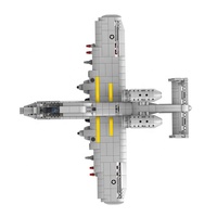 COGO Bloques de Construcción Educativos DIY de Partículas Pequeñas, Modelo de Avión, Juguetes de Bloques de Construcción