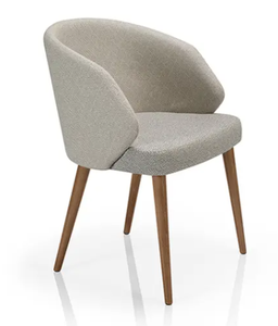 Ghế ăn thương mại hiện đại khung kim loại gỗ bọc da PU vải nhung dành cho khách sạn nhà hàng quán cà phê - Product Image 1