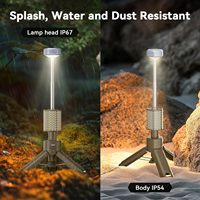 Lampe de camping télescopique Lanterne de camping Lampe de travail LED rechargeable avec support Lampe de poche portable pour randonnée Camping Pêche