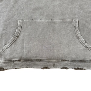 Felpa con Cappuccio Oversize da <span class=keywords><strong>Uomo</strong></span>, Produzione Professionale Personalizzata, Effetto Lavato, Sbiadito e Usurato, Stile High <span class=keywords><strong>Street</strong></span> - Product Image 5