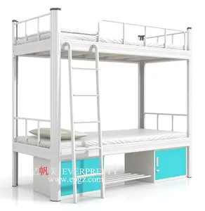 최신 디자인 최고의 학교 가구 기숙사 두 금속 이층 침대 학생