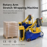 Robot mobile autopropulsé intelligent à bras articulé pour l'emballage de palettes avec film étirable pour la logistique d'entrepôt et le stockage industriel