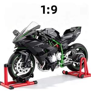 JY 2026 รถมอเตอร์ไซค์ Kawasaki Ninja H2R <span class=keywords><strong>รุ่น</strong></span>ใหม่สุดฮิต ขนาด 1:9 ของเล่นโลหะแบบไดแคสต์ พร้อมระบบเปิด-ปิดคันเร่งแบบสเปรย์ ของเล่นไฟฟ้าสุดสนุก ของสะสมสำหรับเด็กผู้ชาย - Product Image 1