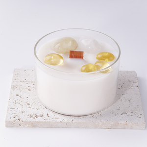 Bougie parfumée en verre avec mèche en bois, bougie spirituelle en <span class=keywords><strong>cire</strong></span> de soja, ensemble de bougies artisanales d'aromathérapie, bougies personnalisées en gros - Product Image 4