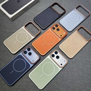Coque de téléphone portable magnétique mate dépolie couleur originale pour <span class=keywords><strong>iPhone</strong></span> 17 Air 16 15 14 Pro Max, étui antichoc rigide - Product Image 1