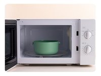 Ensemble de 2 flacons alimentaires ronds en plastique empilables à double couche pour enfants pour salade et micro-ondes Boîte à lunch Bento pour enfant