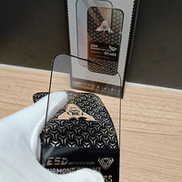 Protection d'écran en verre trempé ESD de haute qualité, découpe diamantée, anti-traces de doigts pour iPhone 17 16 15 14 13 12