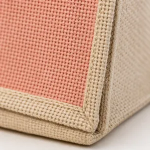 Hot Sale Laminated Durable Reusable Eco-Friendly Large Capacity Two Custom Logo Printed Jute <b>Bag</b> for Market Shopping Giveaway - Product Image 3