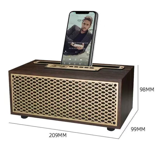 Wireless for 5.1 Subwoofer Speaker 8W High-Power Multifunctional FM Radio USB Drive TF Card Expansion Wooden Cabinet