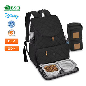 Gıda taşıyıcılar çanta ile köpek seyahat çantası silikon katlanabilir kaseler evcil hayvan sırt çantası tedavi köpek eğitim kılıfı - Product Image 1