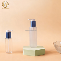 Bouteille PET à épaule plate et fond rond avec pompe à verrouillage gauche-droite 30ml 60ml 80ml 120ml 200ml 400ml