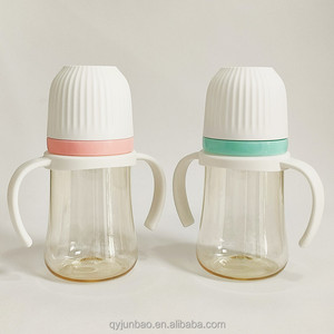 Biberón de PPSU de Cuello Ancho de 240 ml Personalizado de Fábrica, Biberón de PPSU Libre de BPA con Asa para Alimentación de Bebés - Product Image 1