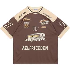 Alta calidad Unisex 100% algodón Jersey Knit camisetas de gran tamaño 3D gráfico Casual verano Tops Vintage Streetwear a granel personalizado - Product Image 3