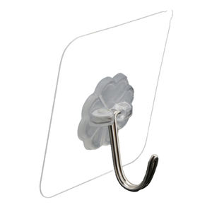 Crochets collants non marquants crochets transparents muraux de salle de bain étagère de rangement crochets collants sans clous - Product Image 1
