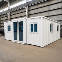 Premium PuTian 20ft Doppel-Flachcontainer-Villa, Erweiterbar, Vorgefertigt, Minimalistisches Luxus-Interieur, Mehrzimmer-Modulhaus