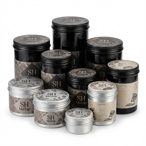 Barattolo Personalizzato Vuoto per Caffè <span class=keywords><strong>in</strong></span> Grani, 250g, <span class=keywords><strong>in</strong></span> Alluminio Nero Lucido - Product Image 1
