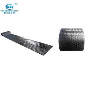 Sabuk Konveyor Bahan Miring Berpaku Chevron EP400/2 untuk Mengurangi Selipan Material - Product Image 4