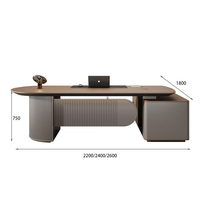 Ensemble de bureau de direction en L de luxe en bois avec chaise et poste de travail, style panneau et design écologique pour usage commercial