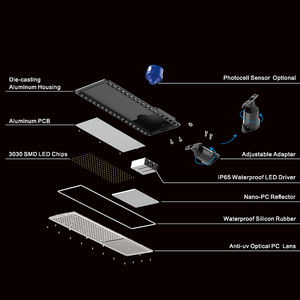 <span class=keywords><strong>Lampadaire</strong></span> étanche de haute qualité Ip66 en aluminium moulé sous pression 50w 100w 150w 200w SMD a mené le réverbère - Product Image 2