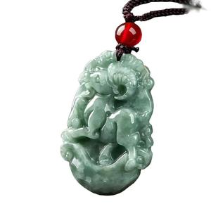 Colgante <span class=keywords><strong>de</strong></span> <span class=keywords><strong>Jade</strong></span>íta Natural Pulida al por Mayor, Amuleto <span class=keywords><strong>de</strong></span> Buena Suerte, Collar <span class=keywords><strong>de</strong></span> <span class=keywords><strong>Jade</strong></span>íta con los 12 Signos del Zodiaco Chino, Joyería <span class=keywords><strong>para</strong></span> Hombres y Mujeres - Product Image 4