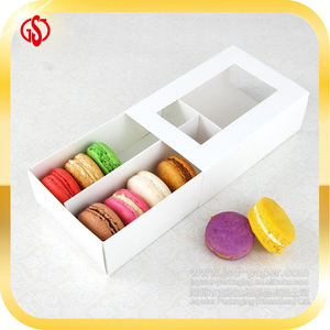 Phantasie weiße Fenster Papier Hochzeit süße Macron Kuchen Obst Verpackung <span class=keywords><strong>Box</strong></span> mit Custom ized Macaroon Verpackung Papier <span class=keywords><strong>Box</strong></span> Bin DwenDwen - Product Image 2