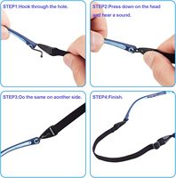 Correa Elástica para Gafas de Sol, Ecológica, de Poliéster, para Niños, Deportiva, Ajustable