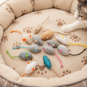 Katzenminze-Maus Katzenspielzeug Simuliertes Interaktives Teaser-Spielzeug für Katzen Langlebiges Kratz- und Beißspielzeug zur Selbstbeschäftigung Plüsch Sicherheit - Product Image 2