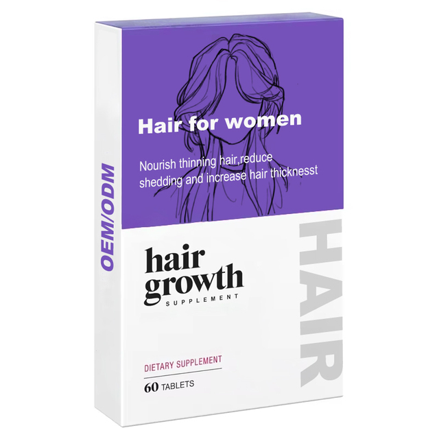 OEM ODM Private Label Adult Hair Growth Tablets for Women Men Vitamin C Biotin Niacin Promotes Healthy Hair Nourishment