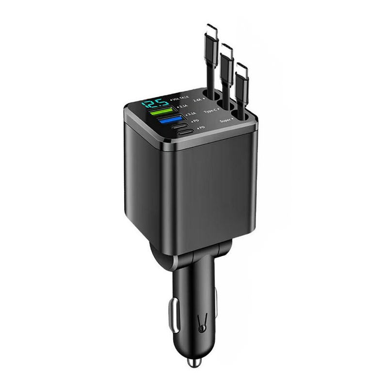 Noir-Avec trois câbles de type c