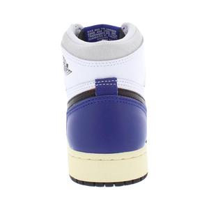 Zapatillas de baloncesto Nike Air Jordan 1 Retro High de cuero original GS en blanco, negro y gris neutro - Product Image 2
