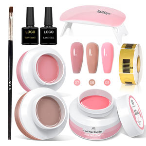 Sebagai Kit ekstensi kuku manikur pedikur Set Gel Kit pembuat kuku dengan dasar dan atas mantel keras pernis pemula Set ekstensi - Product Image 3