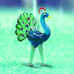 Prachtige Murano glaswerk pauwenfiguur groothandel pauwen glas handwerk - Product Image 6