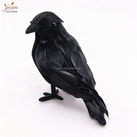 Plumes d'oie noires artificielles en gros pour décoration d'Halloween, idéales pour maison hantée, fête, cimetière, accessoire de photographie