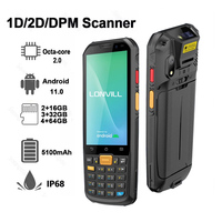 Terminal de colector de datos LONVILL, escáner de código de barras industrial Android, PDA resistente, PDAs de mano